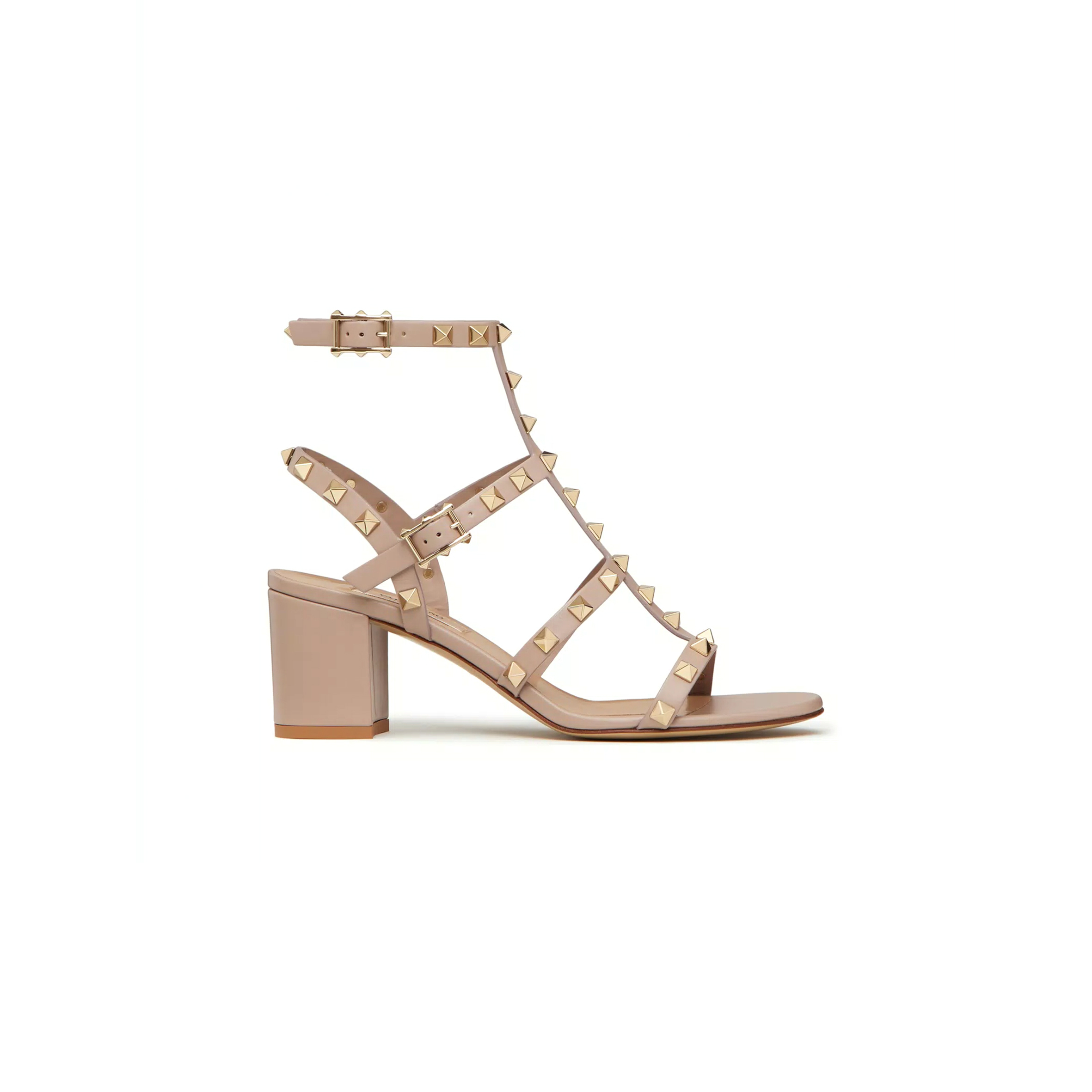 VALENTINO ROCKSTUD CALFSKIN ANKLE STRAP SANDAL 60MM 5W2S0491VBP_P45